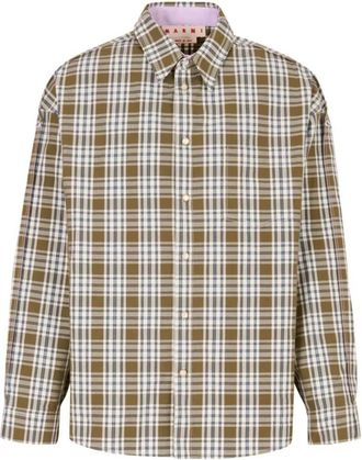 Marni Camicia a quadri con bottoni - - Shirts - Uomo - Multicolore - L