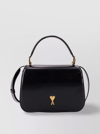 Ami leather top handle shoulder bag