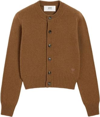 Ami Ami de Coeur Cardigan - Dames - Cashmere truien - Bruin - XL - Wol - Truien & Vesten