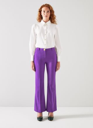 L.k. Bennett Womens Kennedy Trousers,Violet - Purple - Size 10 UK
