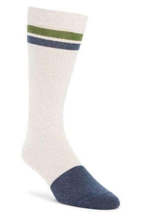 Nordstrom Ribbed Cotton Blend Athletic Socks in Oatmeal Heather at Nordstrom