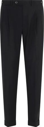 Roberto Ricci Design Surflex Chino Double Pence Pant - Heren - Chinos - Zwart - L - Leer - Broeken