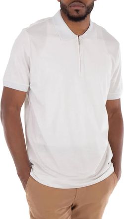 HUGO BOSS Short-Sleeved Zip-Placket Polo Shirt