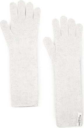 Marc O'Polo ribbed gloves - women - Virgin Wool/Polyamide - One Size - Grey