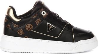 Guess Delove 4G Peony Logo Sneaker - Dames - Sneakers - Zwart - 41 EU - Polyester - Schoenen