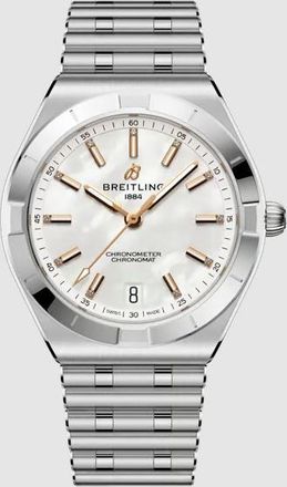 Breitling Chronomat Automatic White Dial Ladies Watch A10320101A1A1