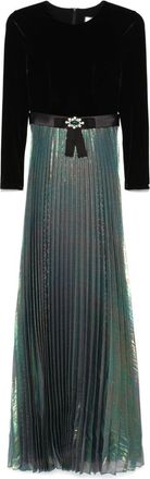 Nissa Abito lungo lamé con decorazione - Verde