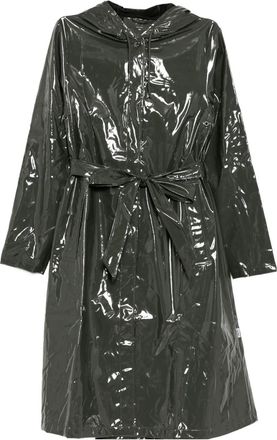 Rains Giacca W svasata lunga - Verde