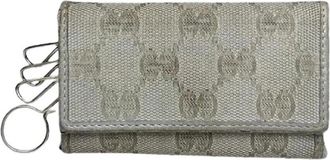 Gucci Pre-owned Leren Sleutelhouder - Dames - Vintage Accessoires - Grijs - ONE Size - Leer - Vintage