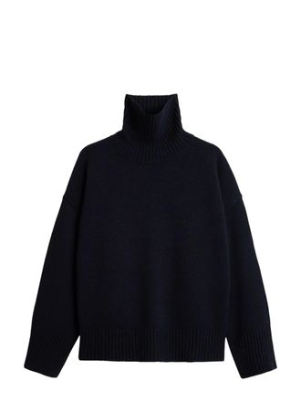 SOEUR Boxy Oversized Turtleneck Sweater in Soft Merino Wool