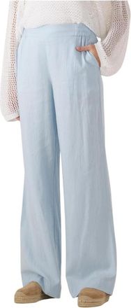 Fiveunits Blauwe veelzijdige pantalon voor zonnige dagen - Dames - Wijde Broeken - Blauw - L - Broeken