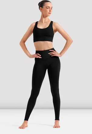 Bloch Ladies Elina Rib Waist Legging, Midnight Amethyst