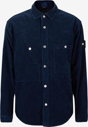 Stone Island Kordsamthemd mit Hemdkragen