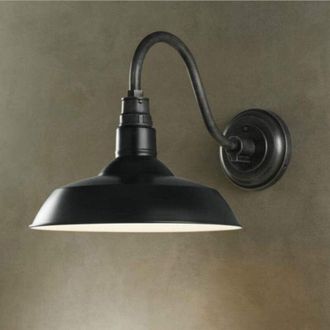 OEM Aplique De Pared Exterior Antiguo Estilo C&uacute;pula, Retro Industrial, E27, Resistente Al Agua, R&uacute;stico, Bronce, Negro, Con Pantalla Envolvente, Ideal Par