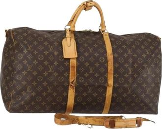Louis Vuitton Pre-owned Weekend Bags, female, Brown, Size: ONE SIZE Pre-owned Vintage Canvas Weekend Bag