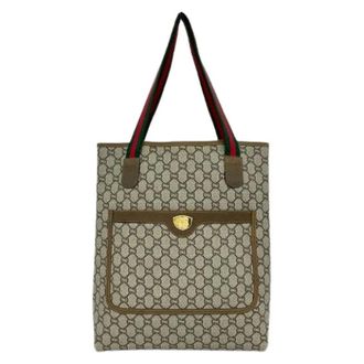 Gucci Pre-owned Tote Bags, female, Brown, Size: ONE SIZE Pre-owned Leather PVC Tote Bag