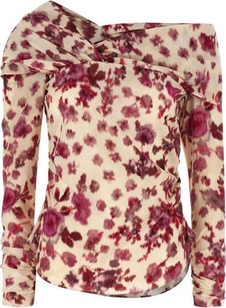 Isabel Marant Danka Stretch-Silk Top
