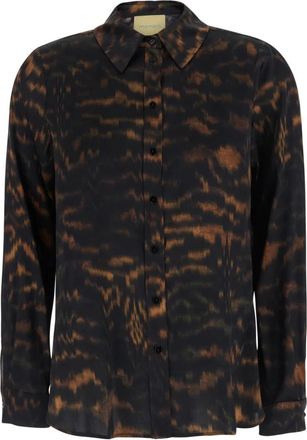 Momoni Arles Geprinte Zijde Blouse - Dames - Overhemden - Veelkleurig - M - Overhemden