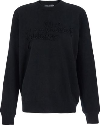 Dolce & Gabbana Black Crew Neck Sweater