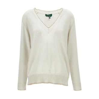 Lorena Antoniazzi Dames, Truien, Wit, Maat: XS Katoen