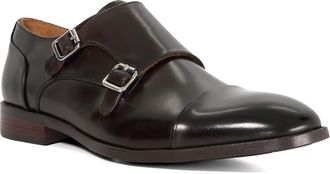 Dune London Mens SATCHIN 2 Wide Fit Double Buckle Monk Shoe Size UK 11 Derby Shoes Black