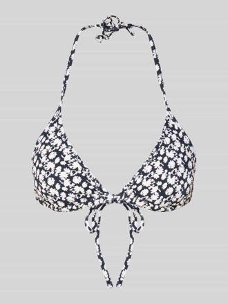 Marc O'Polo Bikini-Oberteil mit Label-Applikation in Dunkelblau, Gr&ouml;&szlig;e XL