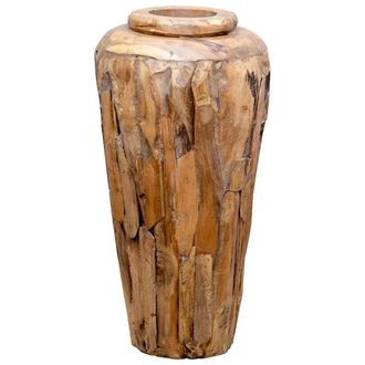 vidaXL Jarr&oacute;n Decorativo De Madera Maciza De Teca 40x80 Cm