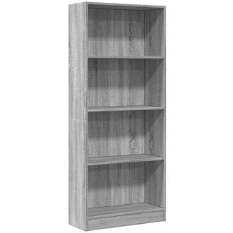 vidaXL Estanter&iacute;a De Madera De Ingenier&iacute;a Gris Sonoma 60x24x143 Cm Vidaxl