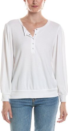 Michael Stars Sophy Puff Sleeve Henley T-Shirt
