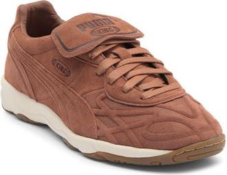 Puma King Indoor Clean Soccer Sneaker in Brown Mushroom at Nordstrom, Size 10.5
