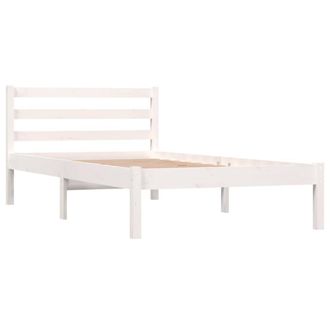 Berkfield Home Beautiful Bed Frame Solid Wood Pine 90x190 cm Single White