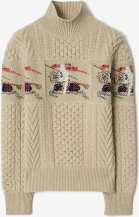 Burberry EKD Aran Knit Wool Sweater