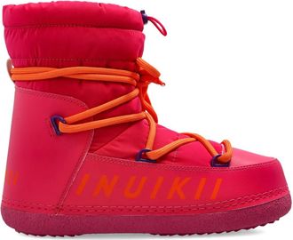 INUIKII logo-detail lace-up boots - women - Polyester/Fabric/Rubber - 40 - Pink