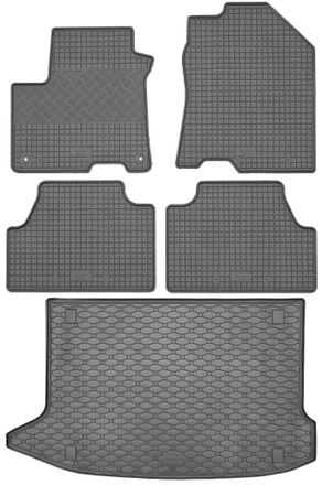 OEM Hyundai Kona Crossover El&eacute;ctrico A Partir De Agosto De 2018. Set: Alfombrillas De Goma Para Coche + Alfombrilla Para Maletero