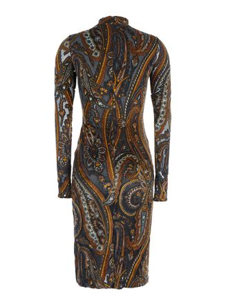 Etro Devor&eacute; Paisley Dress - Multicolor