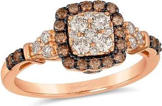 Le Vian 14K Rose Gold 0.80 Ct. Tw. Diamond Cluster Ring