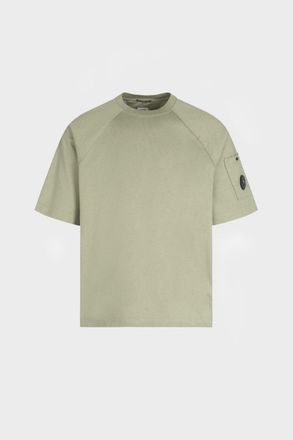 C.P. Company 30/2 HEAVY COTTON LENS T SHIRT Size: L, colour: TAUPE