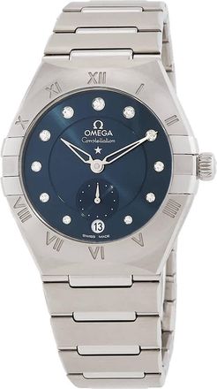 Omega Constellation Automatic Chronometer Diamond Blue Dial Ladies Watch 131.10.34.20.53.001