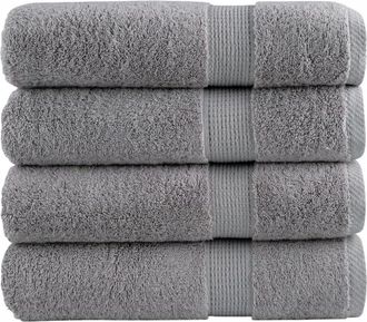 vidaXL Asciugamani da Bagno solund 4 pz Grigi 100x150 cm 600gsm - Vidaxl