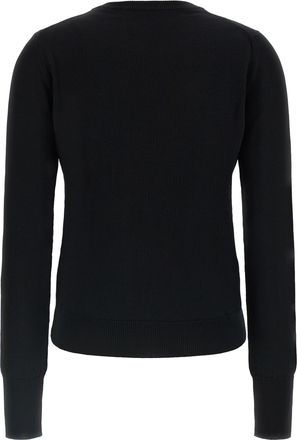 Coperni Gold Hand-Brooch Virgin Wool Sweater - Black