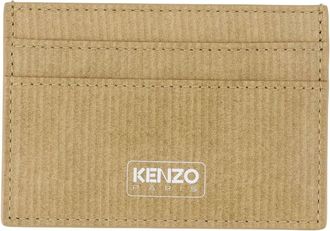 Kenzo Unisex Leather Card Case Beige Cases