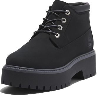Timberland Stone Street Waterproof Platform Boot in Jet Black at Nordstrom, Size 9.5
