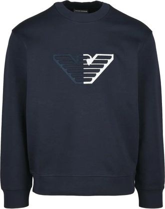 Emporio Armani Grey Neoprene Effect Sweatshirt