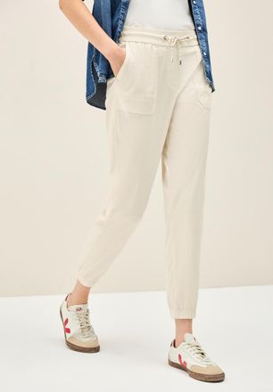 Cecil Cargohose CECIL Style Tracey, Herren, Gr. XXL (46), L&auml;nge 28, beige (light beige), Web, Obermaterial: 71% Baumwolle, 25% Polyamid, 4% Elasthan, unifar