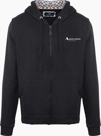 Aquascutum Mens Zpullover Hoody Swe - Black - Size: 2X large