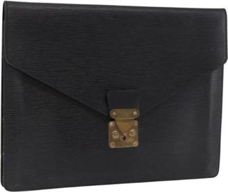 Louis Vuitton Pre-owned Epi Leather Briefcase - Dames - Vintage Clutch - Zwart - ONE Size - Leer - Vintage