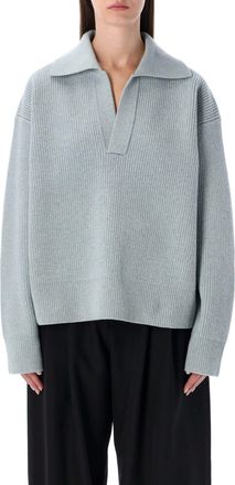 STUDIO NICHOLSON Nash Extrafine Merino Wool Polo Knit