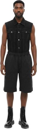 44 Label Group Black Regular Logo Shorts