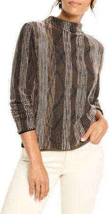 Nic+Zoe Ombr&eacute; Pixel Knit Funnel Neck Sweater in Neutral Multi at Nordstrom Rack, Size X-Small