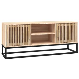 vidaXL Vidaxl - Mueble De Tv Hierro Y Madera Contrachapada 105x30x45 Cm